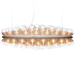 Prop Light Round Double Pendant - White / White