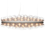 Prop Light Round Double Pendant - White / White