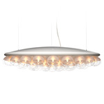Prop Light Single Round Pendant - White / White