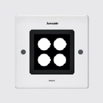 Ego 150 Flood Outdoor Square Ceiling Downlight - White