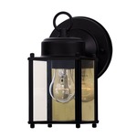 07047 Outdoor Wall Light - Black / Clear