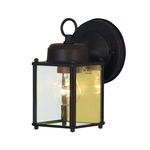 07047 Outdoor Wall Light - Rust / Clear