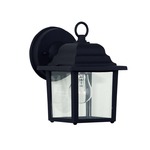 07067 Outdoor Wall Light - Black / Clear