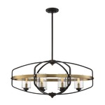 Kirkland Linear Pendant - English Bronze / Clear