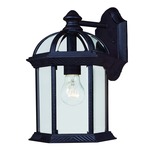 Kensington Outdoor Wall Light - Textured Black / Clear