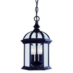 Kensington 50635 Outdoor Pendant - Textured Black / Clear