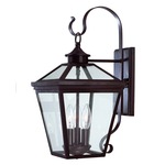 Ellijay Outdoor Hanging Wall Sconce - English Bronze / Clear