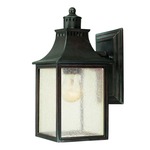 Monte Grande 5254 Outdoor Wall Sconce - English Bronze / Pale Cream Seeded