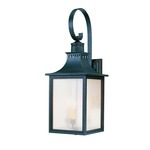 Monte Grande Outdoor Lantern Wall Sconce - Slate / Pale Cream Seeded