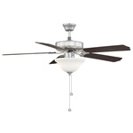 M2018 Dual Mount Ceiling Fan with Light - Brushed Nickel / Chestnut / Grey Weathered Oak