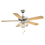 First Value EUP Ceiling Fan - White/ Satin Nickel