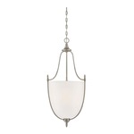 Herndon Pendant - Satin Nickel / White Frosted