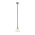 Herndon Mini Pendant - Satin Nickel / White Frosted