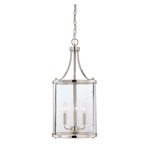 Penrose Foyer Pendant - Polished Nickel / Clear