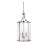 Penrose Foyer Pendant - Satin Nickel / Clear