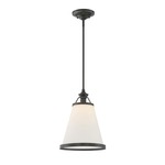 Ashmont Pendant - Classic Bronze / White Opal