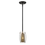 Dunbar Mini Pendant - Warm Brass/English Bronze