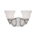 Yates Bathroom Vanity Light - White / Pewter