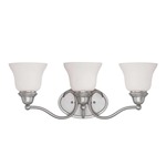 Yates Bathroom Vanity Light - White / Pewter