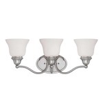 Yates Bathroom Vanity Light - White / Pewter