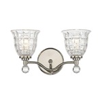 Birone Bathroom Vanity Light - Polished Nickel / Clear