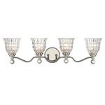 Birone Bathroom Vanity Light - Polished Nickel / Clear