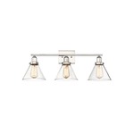 Drake Bathroom Vanity Light - Polished Nickel / Clear