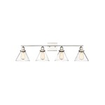 Drake Bathroom Vanity Light - Polished Nickel / Clear