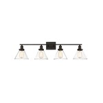 Drake Bathroom Vanity Light - English Bronze / Clear