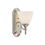 Herndon Wall Light - Satin Nickel / White Frosted