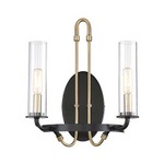 Kearney Wall Light - Vintage Black / Clear