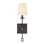 Lorainne Wall Light - Oxidized Black / White