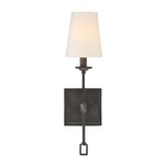 Lorainne Wall Light - Oxidized Black / White