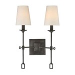 Lorainne Wall Light - Oxidized Black / White