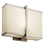 Rigel Wall Light - Satin Nickel / Natural