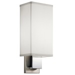 Santiago Wall Light - Brushed Nickel / Chrome / White