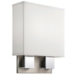 Santiago Wall Light - Brushed Nickel / Chrome / White