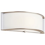 Arcola Wall Light - Polished Nickel / White