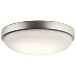 Simple LED Ceiling Light Fixture - Brushed Nickel / White