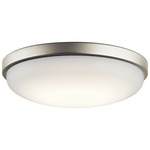 Simple LED Ceiling Light Fixture - Brushed Nickel / White