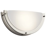 1079 Wall Light - Brushed Nickel / White