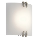 10795 Wall Light - Brushed Nickel / White