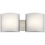 Brushed Nickel LED Bathroom Vanity Light - Brushed Nickel / White