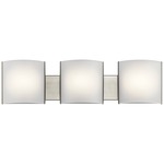 Brushed Nickel LED Bathroom Vanity Light - Brushed Nickel / White