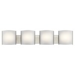 Brushed Nickel LED Bathroom Vanity Light - Brushed Nickel / White