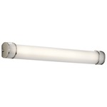 Linear LED Bathroom Vanity Light - Brushed Nickel / White