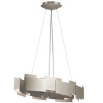 Moderne Oval Pendant - Satin Nickel