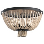 Brisbane Ceiling Light Fixture - Distressed Black