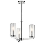 Crosby Convertible Chandelier - Chrome / Clear