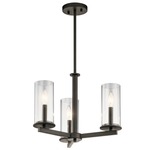 Crosby Convertible Chandelier - Olde Bronze / Clear